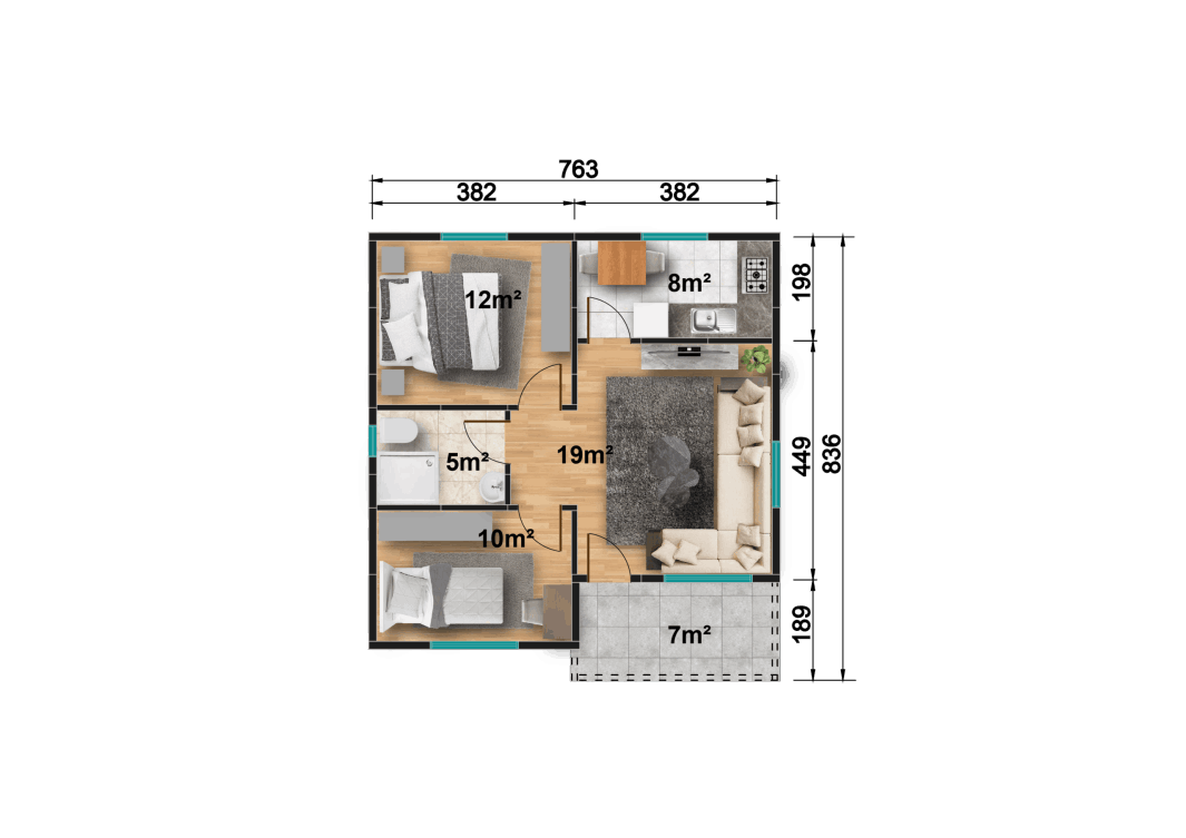 YP106 Tek Katlı Prefabrik Ev